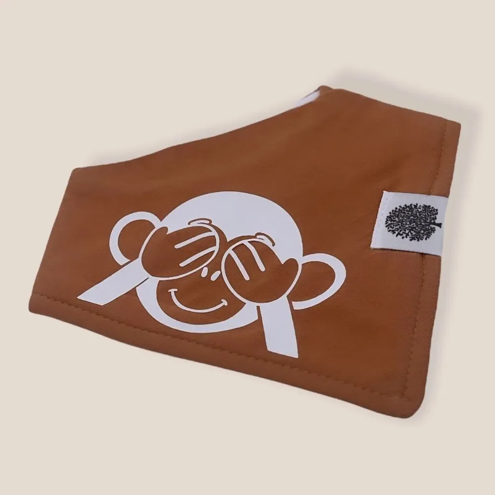 NWT Wool + Pepper Co. Baby Monkey Baby Bandana Bib